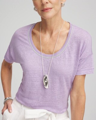Adjustable Silver-Tone Pendant Necklace click to view larger image.