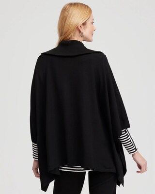 Zip Collar Sweater Poncho