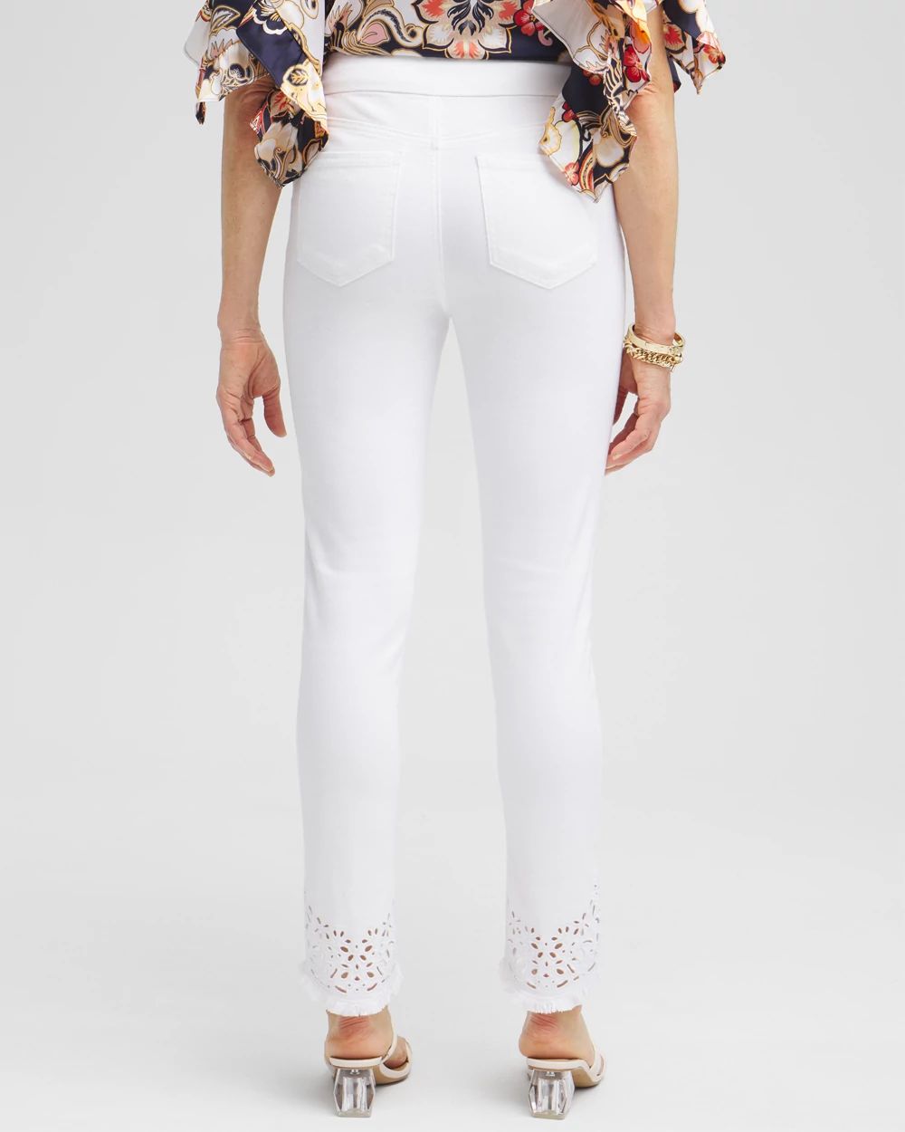 No Stain Tulip Hem Pull-on Ankle Jeggings