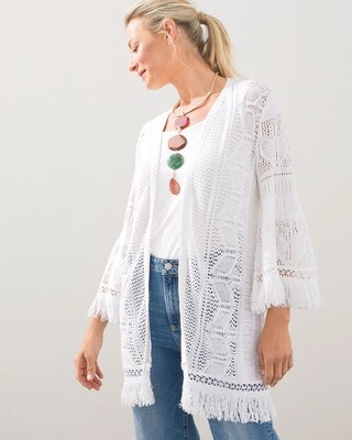 Fringe Stitched Cardigan