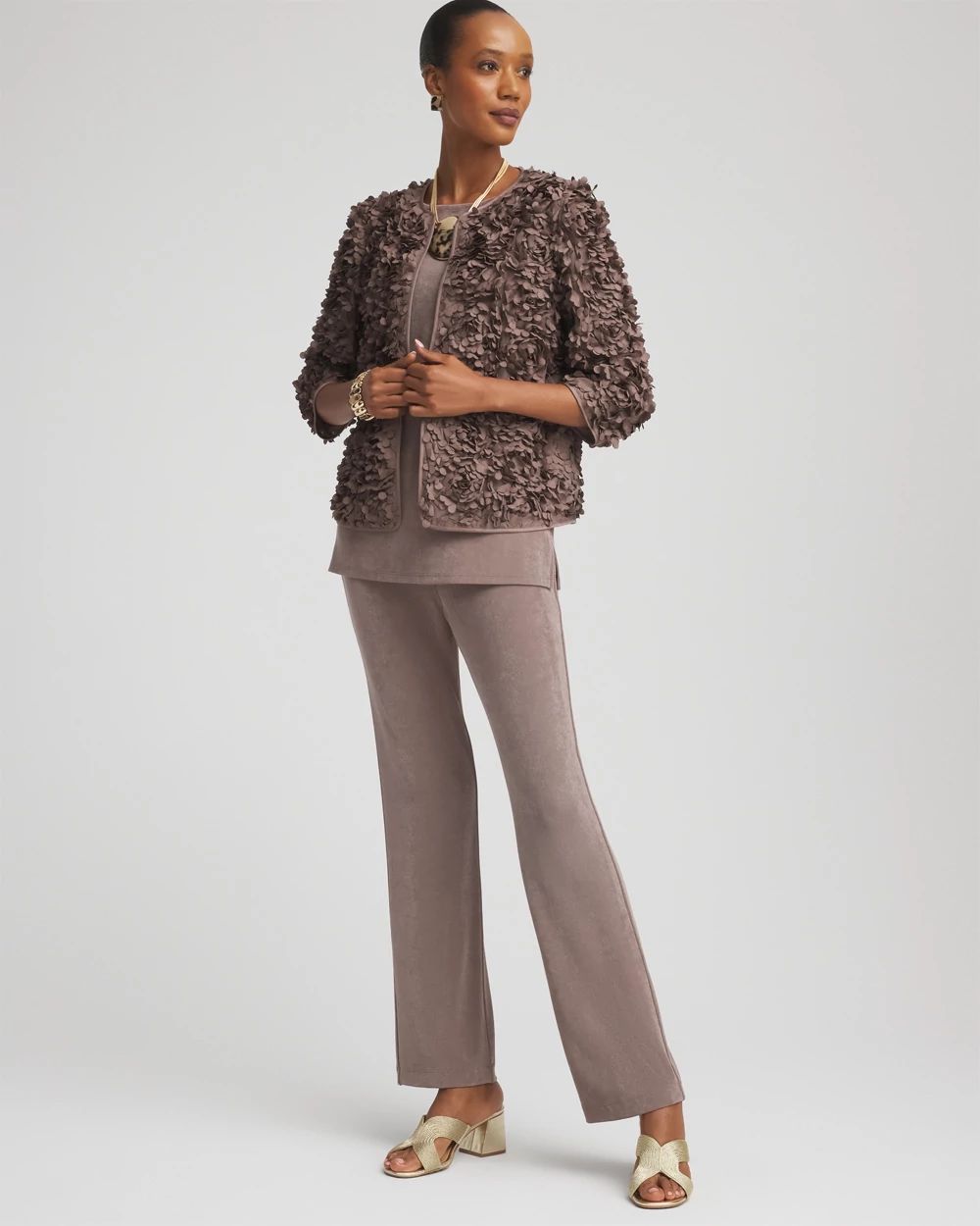 Travelers Collection™ Textured Rosette Jacket