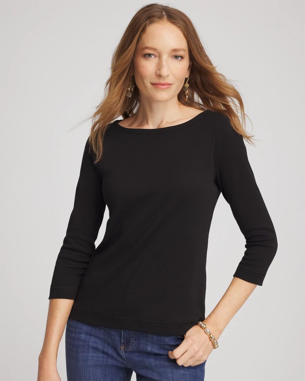 Pima Cotton 3/4 Sleeve Tee