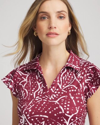 Zenergy® UPF Knit Printed Polo Top click to view larger image.