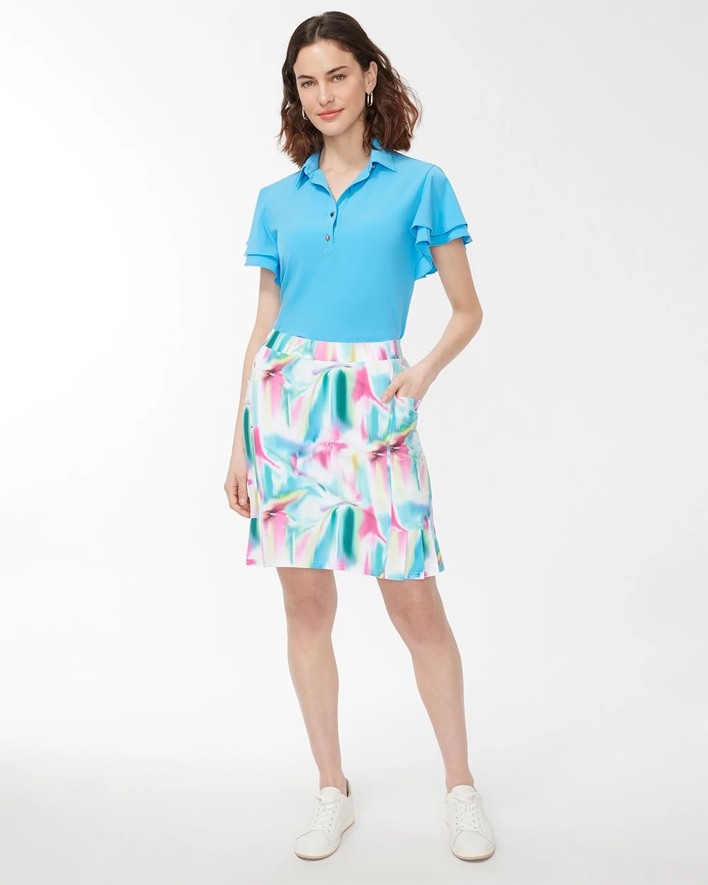 Zenergy UPF Tie Dye Pleat Skort