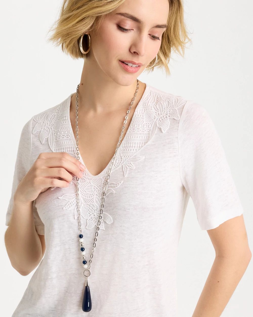 Siren Teardrop Pendant Necklace click to view larger image.