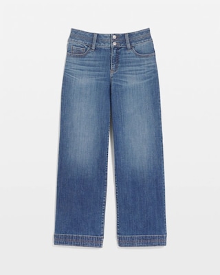 Double Stitch Wide-Leg Cropped Pants click to view larger image.