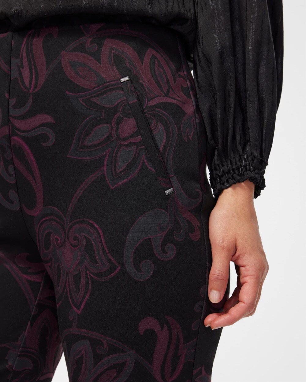 Juliet Ponte Floral Ankle Pants