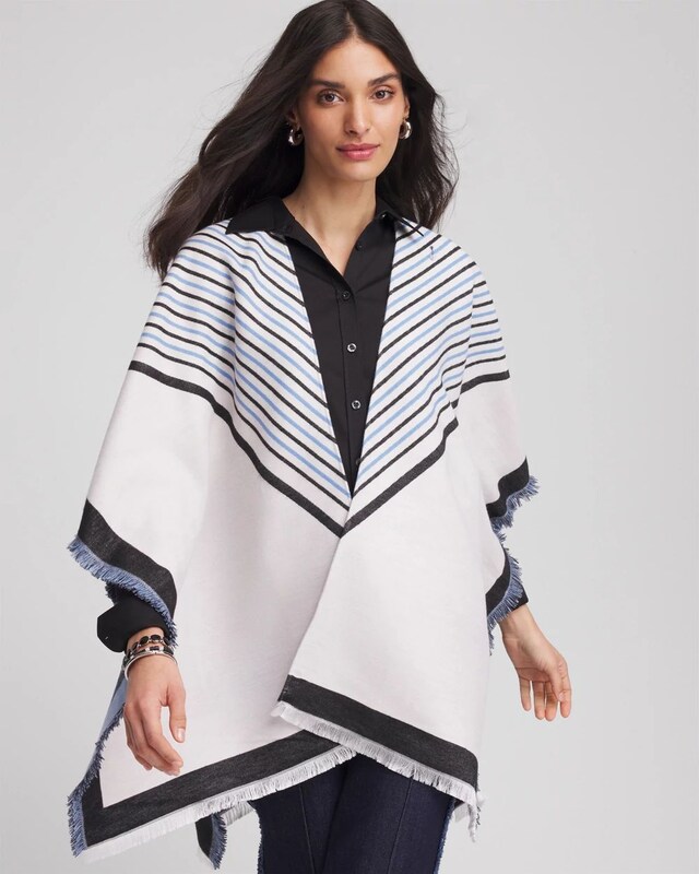 Woven Reversible Ruana - image 2