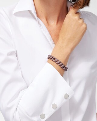 Matte Pink Link Bracelet