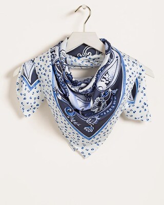 Silk Paisley-Print Scarf with Bag