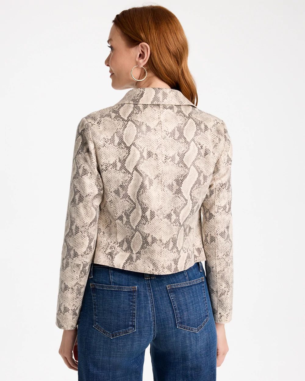 Snake Skin Printed Jacket click to view larger image.