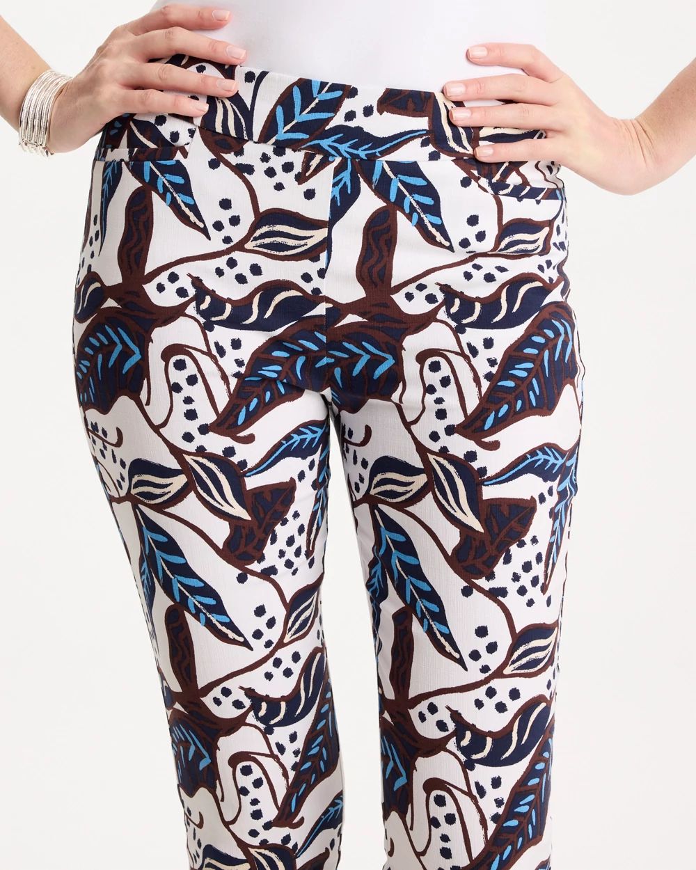 Forest Print Brigitte™ Slim Pull-On Crop Pant