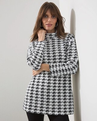 Jacquard Houndstooth Tunic