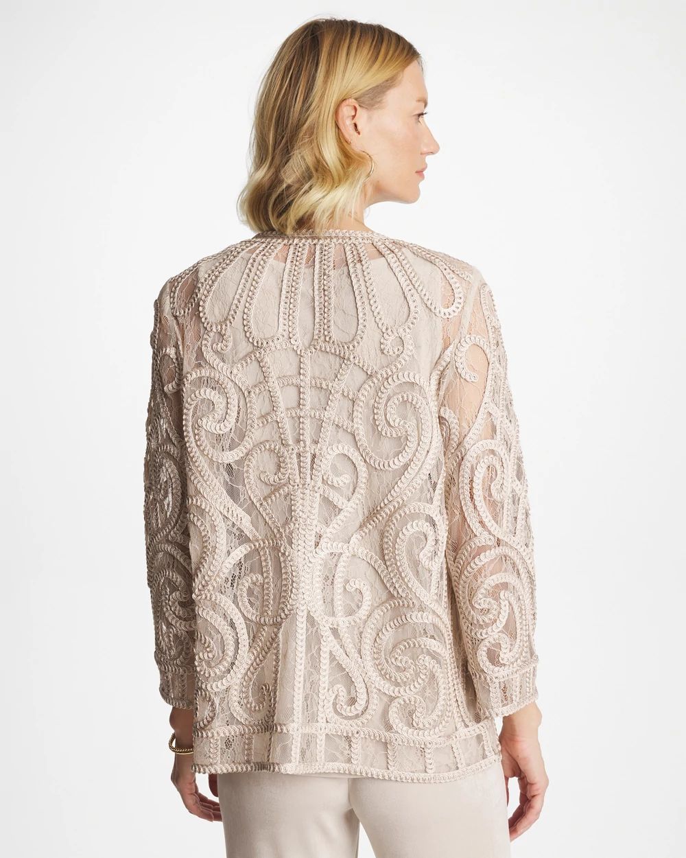 Short Embroidered Lace Jacket