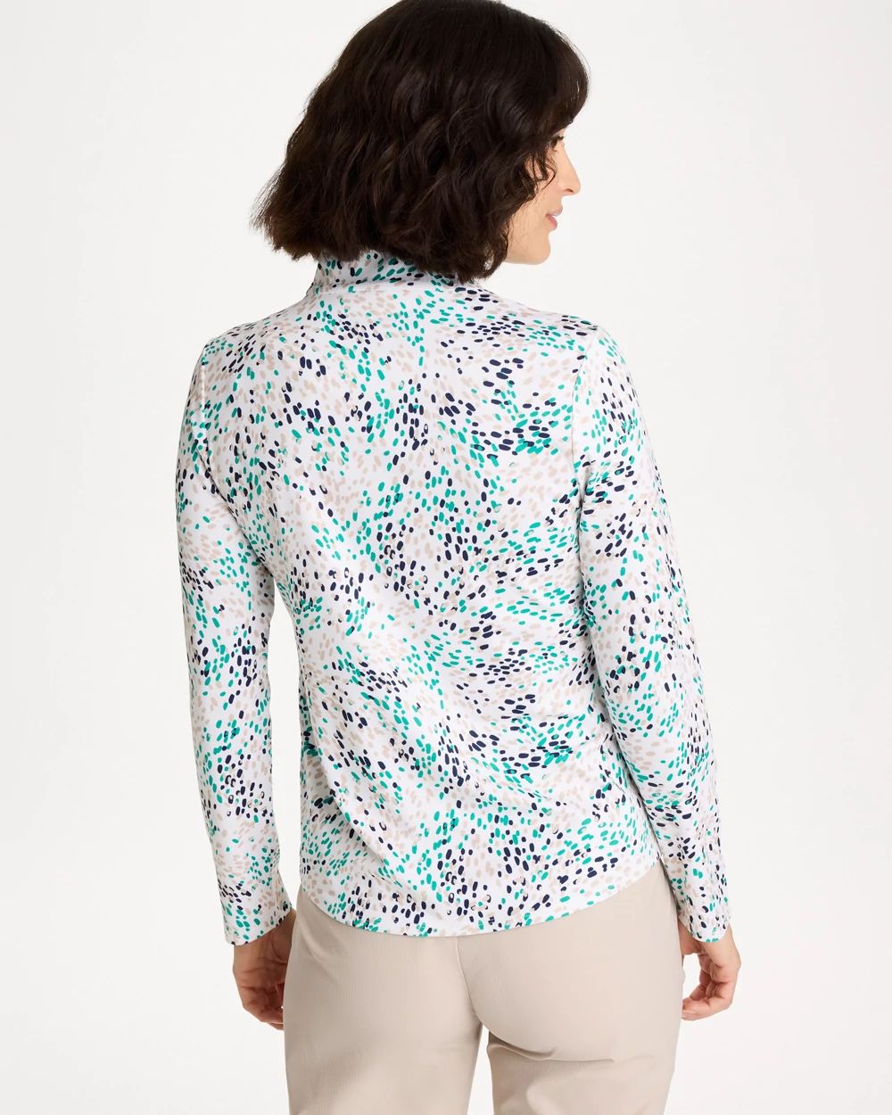 Zenergy® UPF Dots Pullover Half Zip Top