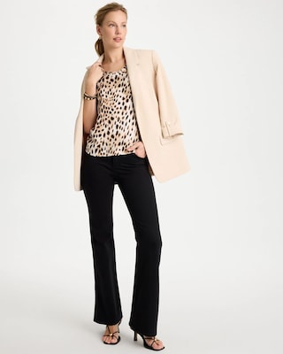 Animal Print Jersey Satin Tank Top click to view larger image.