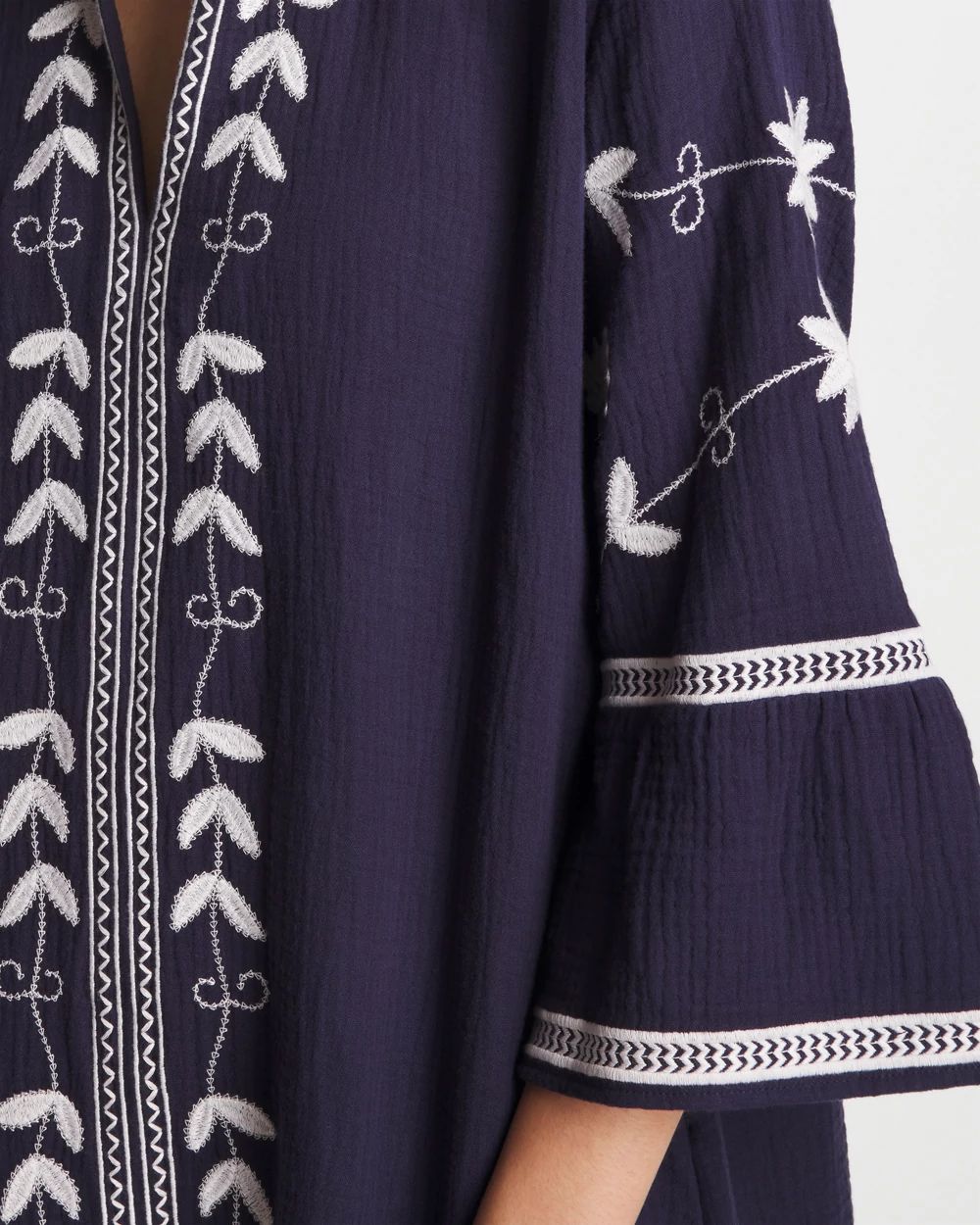 Woven Embroidered Swim Cover-Up click to view larger image.