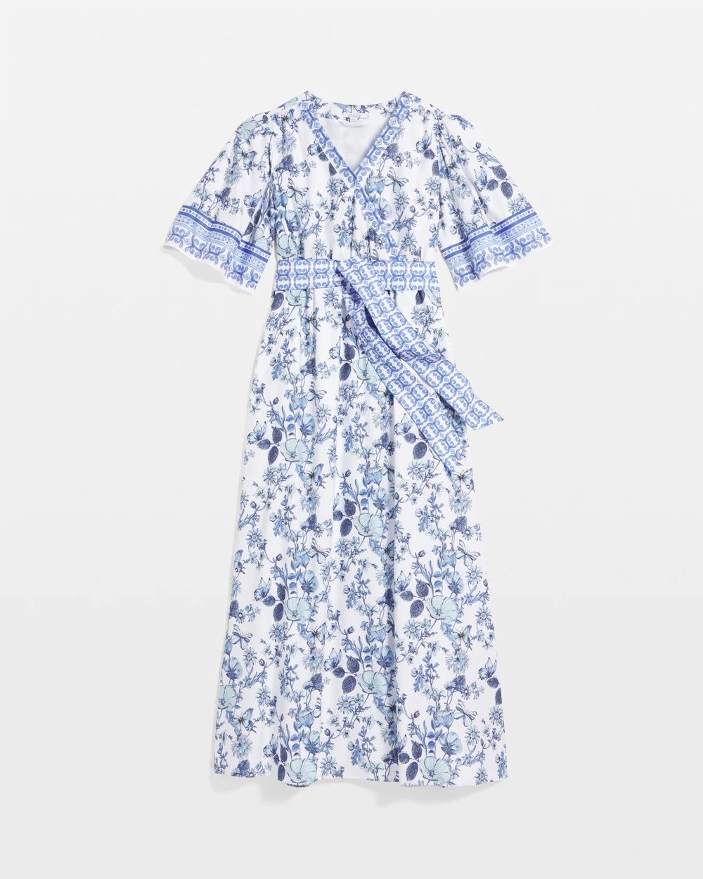 Surplice Matte Satin Maxi Dress