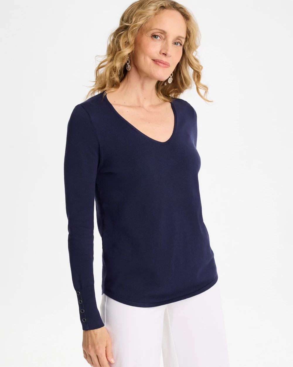 Ella V-Neck Pullover Sweater