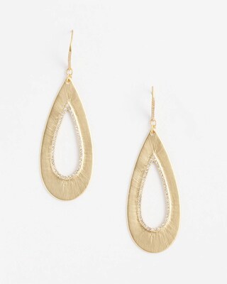 No Droop™ Gold Tone Teardrop Earrings