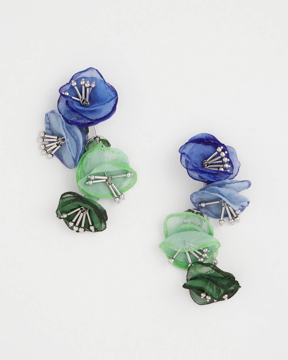 Multi Floral Linear Earrings