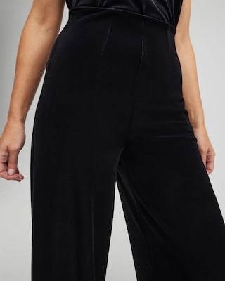Travelers Collection Velvet Wide Leg Pants click to view larger image.