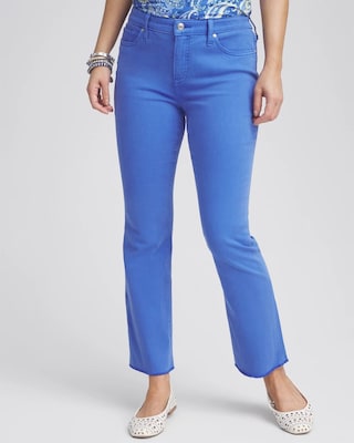 Girlfriend Fray Hem Kick Flare Jeans