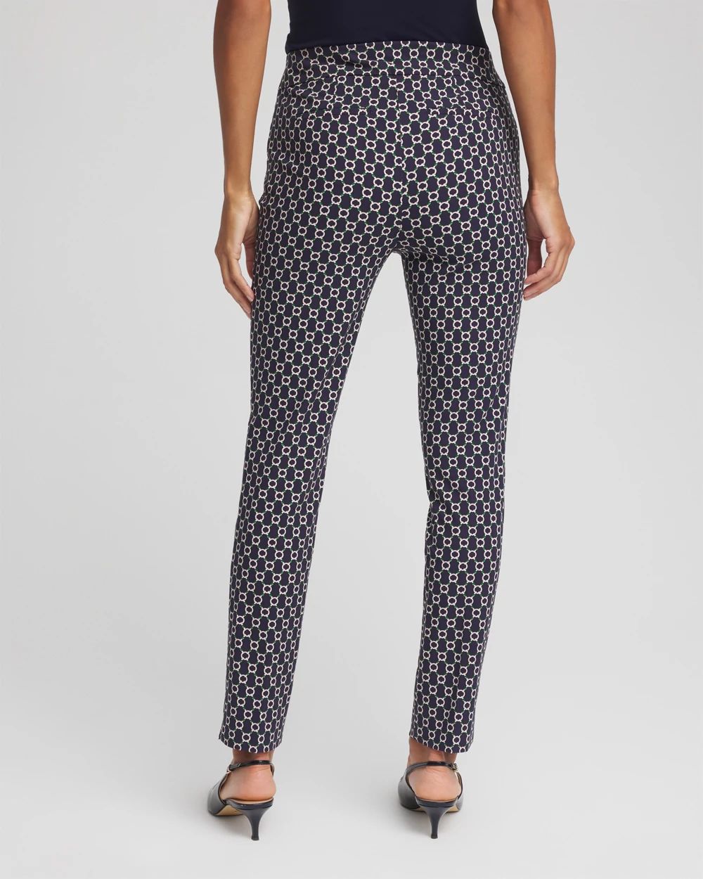 Brigitte™ Chain Connection Slim Ankle Pants click to view larger image.