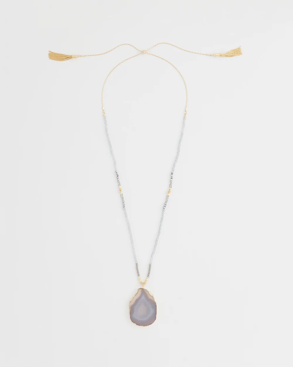 Adjustable Agate Stone Necklace click to view larger image.
