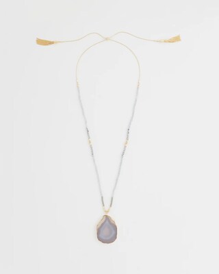 Adjustable Agate Stone Necklace click to view larger image.