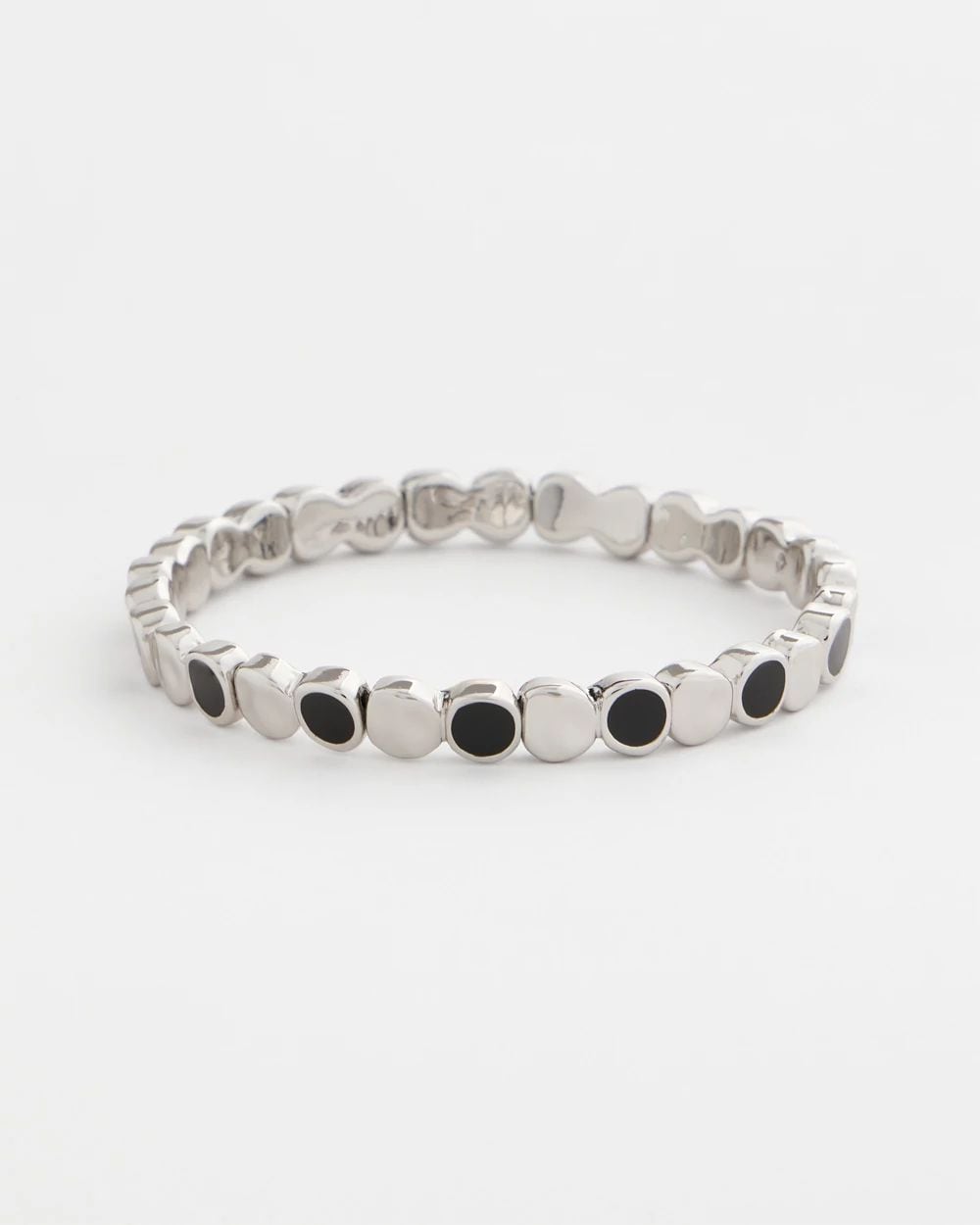 Black Mini Circle Stretch Bracelet