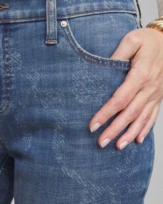 Girlfriend Laser Print Jeans