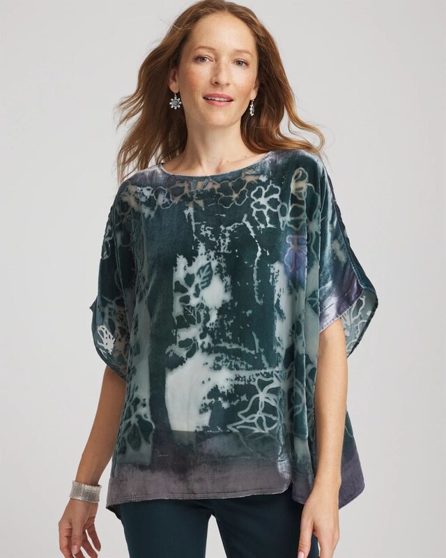 Velvet Burnout Passion Poncho - image 2