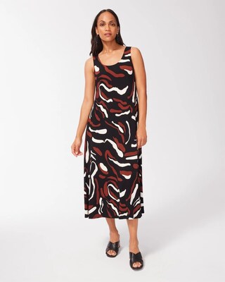 Travelers Abstract Print Tank Dress