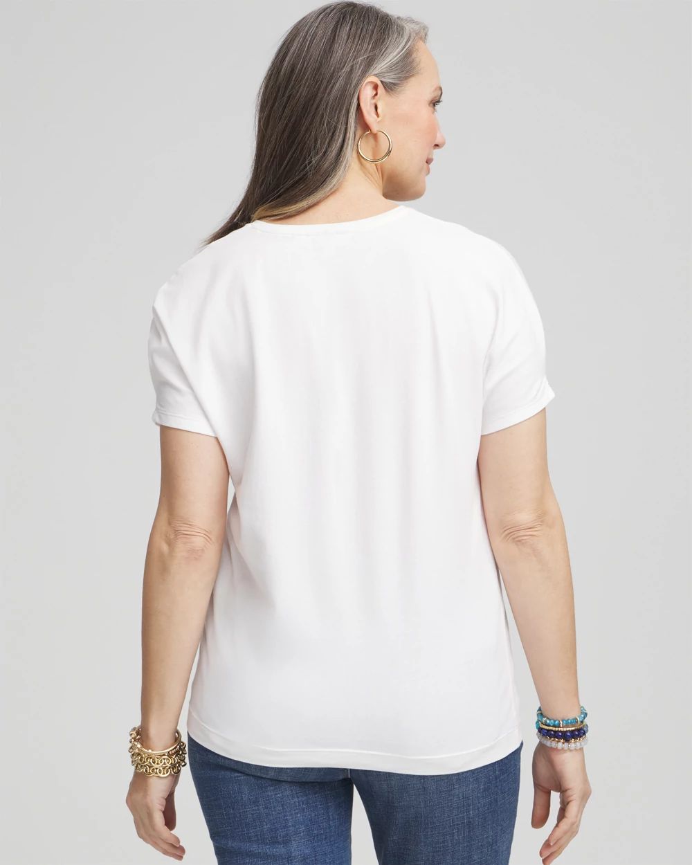 Butterfly Cotton V-Neck Tee