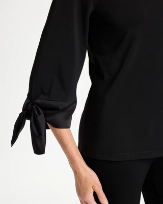 Satin Tie-Sleeve Top click to view larger image.