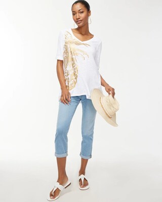 Pineapple Seamed Slub Tee