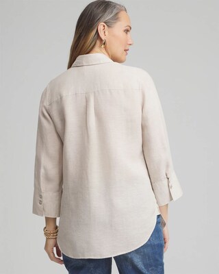 No Iron™ Linen 3/4 Sleeve Shirt
