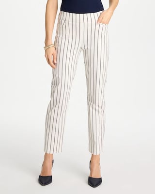 Pinstriped Brigitte™ Slim Ankle Pants