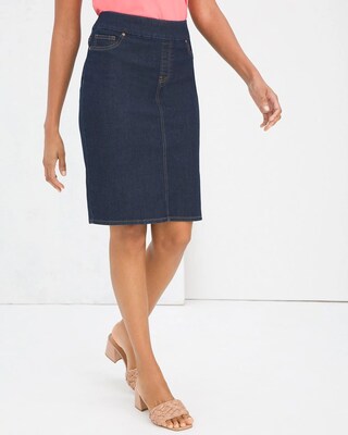 21" Pull-on Denim Skirt