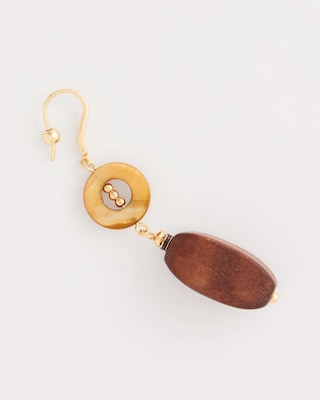 Linear Wood Drop Earrings click to view larger image.