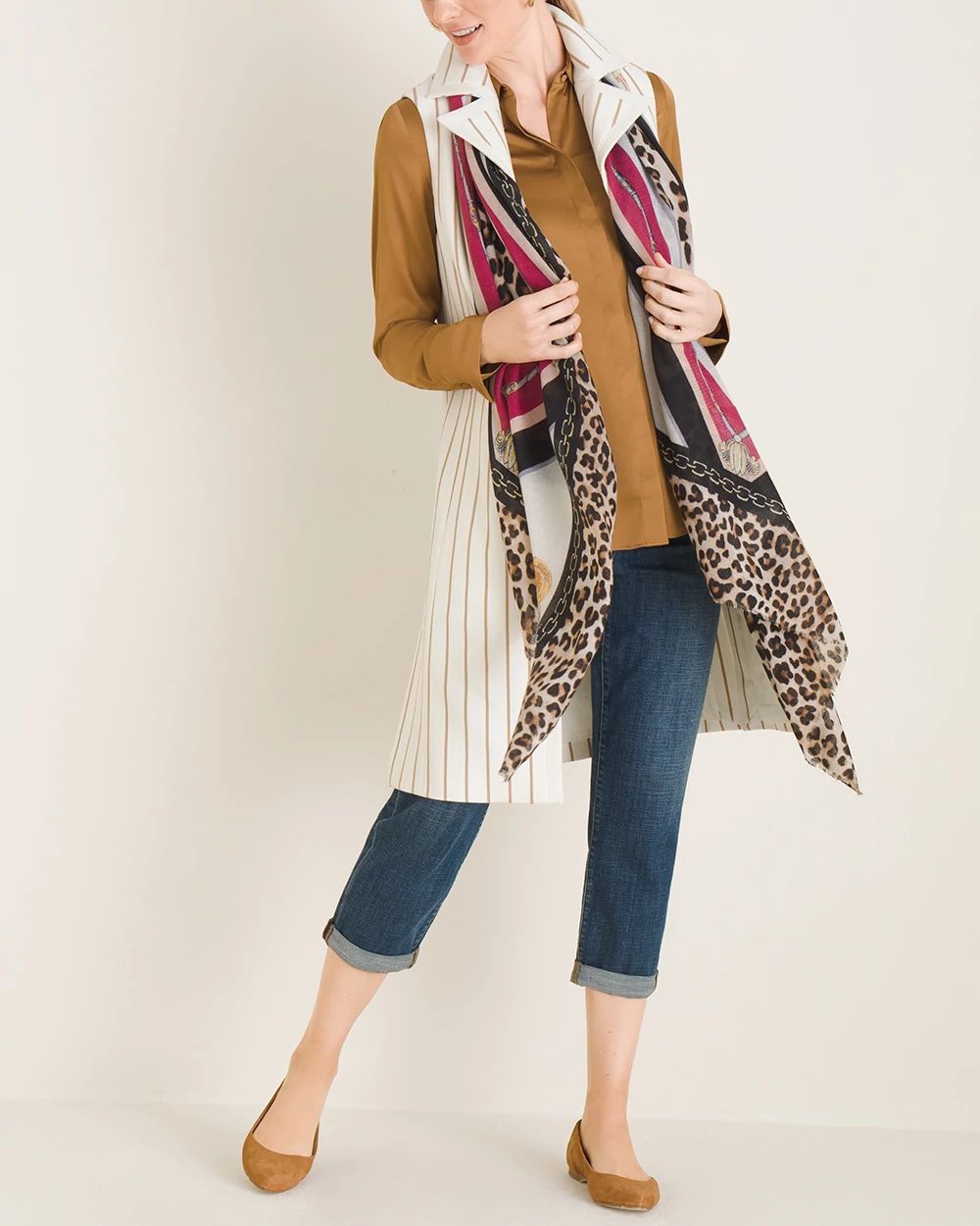 Satin Double-Button Cuff Shirt