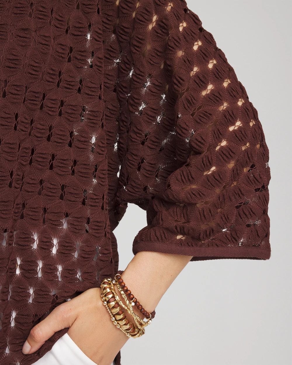 Short Woven Kimono