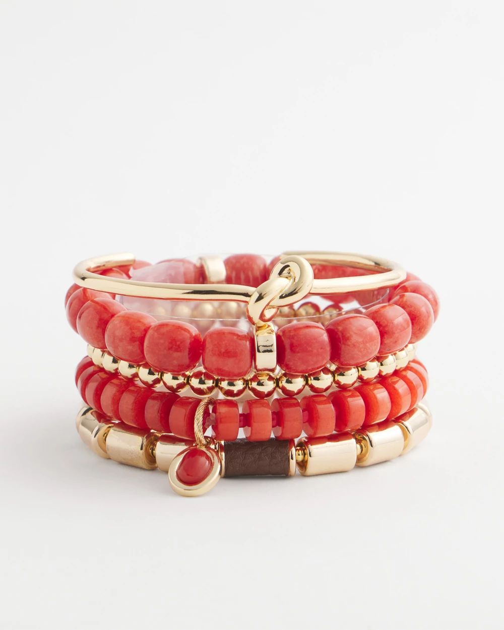 Orange Agate Drop Off Stretch Bracelet
