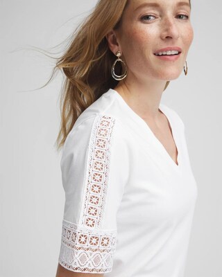 Trim Detail V-neck Tee