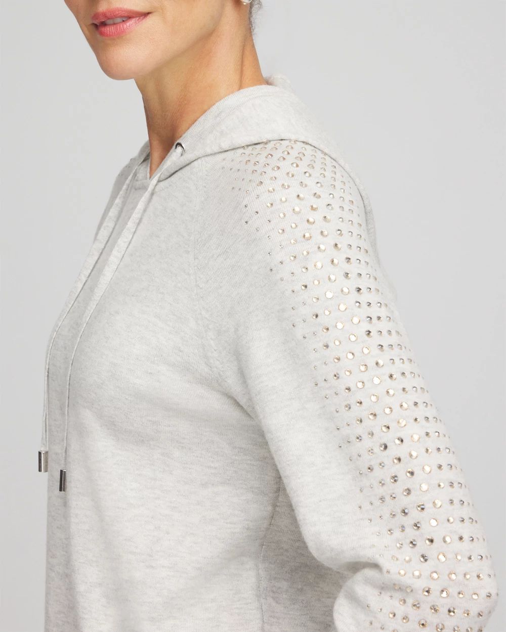 Zenergy® Luxe Cashmere Blend Rhinestone Hoodie