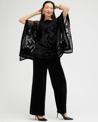 Travelers Collection Velvet Burnout Poncho