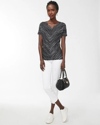 Linen Stripe Easy Tee