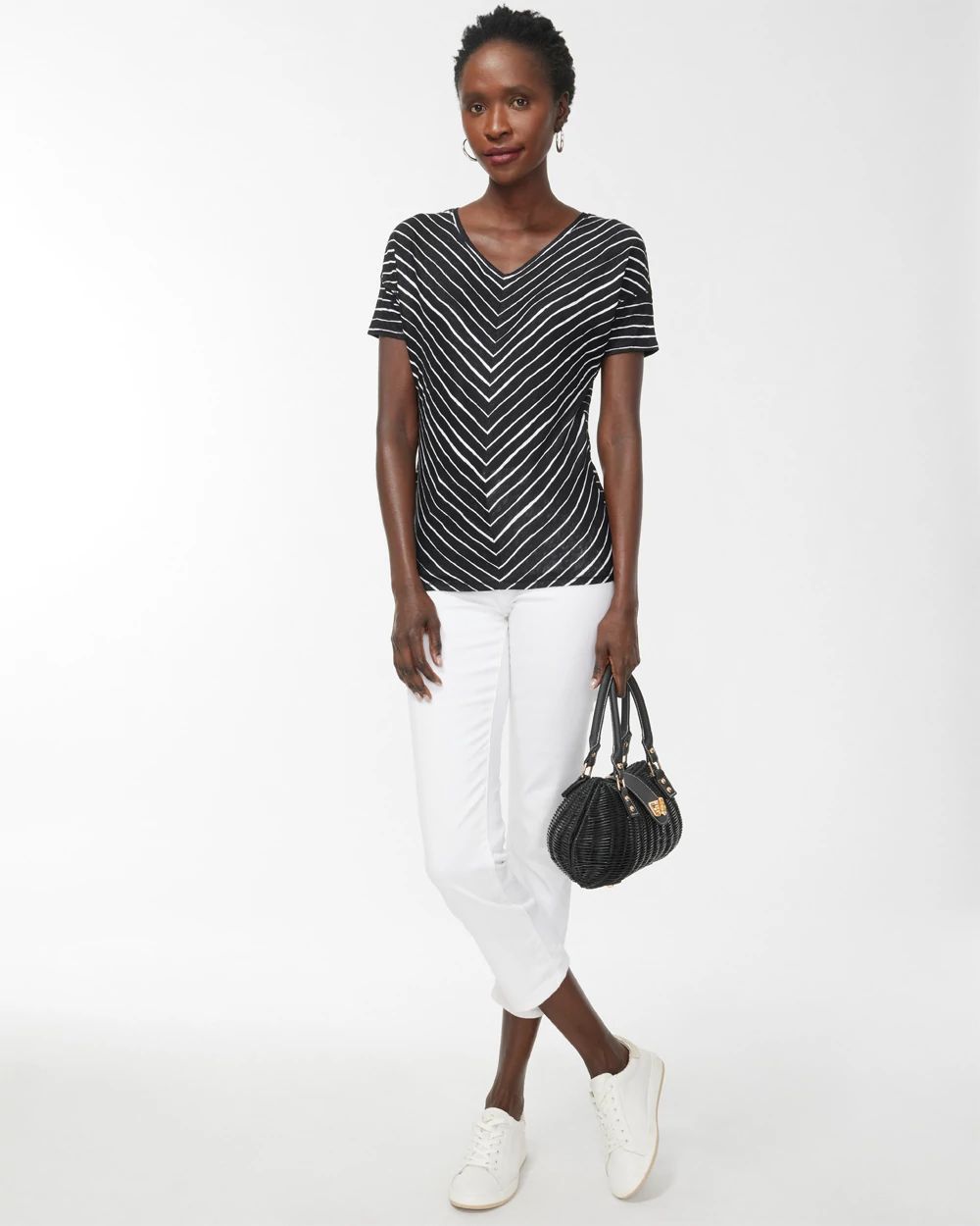 Linen Stripe Easy Tee