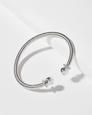 Silver Tone Flex Cuff Bracelet